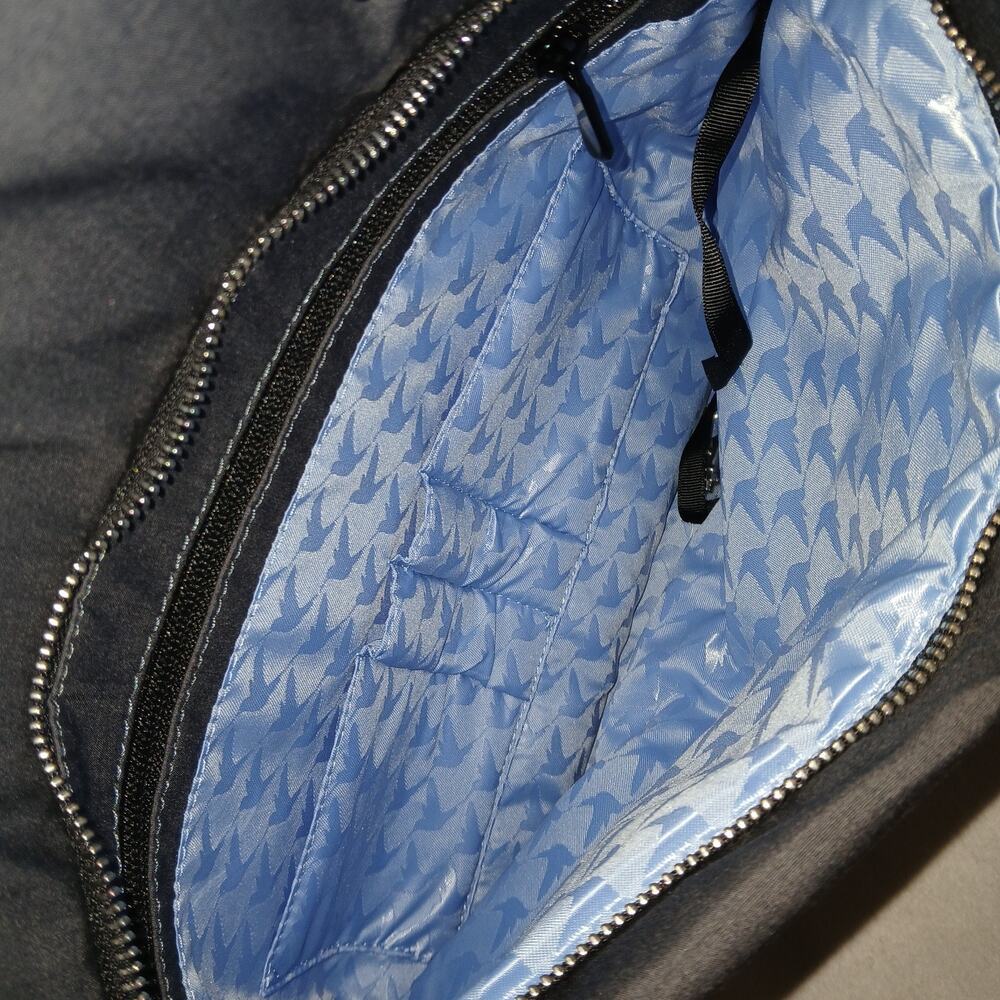 Lo & Sons OMG Nylon Bag Womens Gray Silver Azure Laptop Travel Tote OG 2 Work - Picture 10 of 15